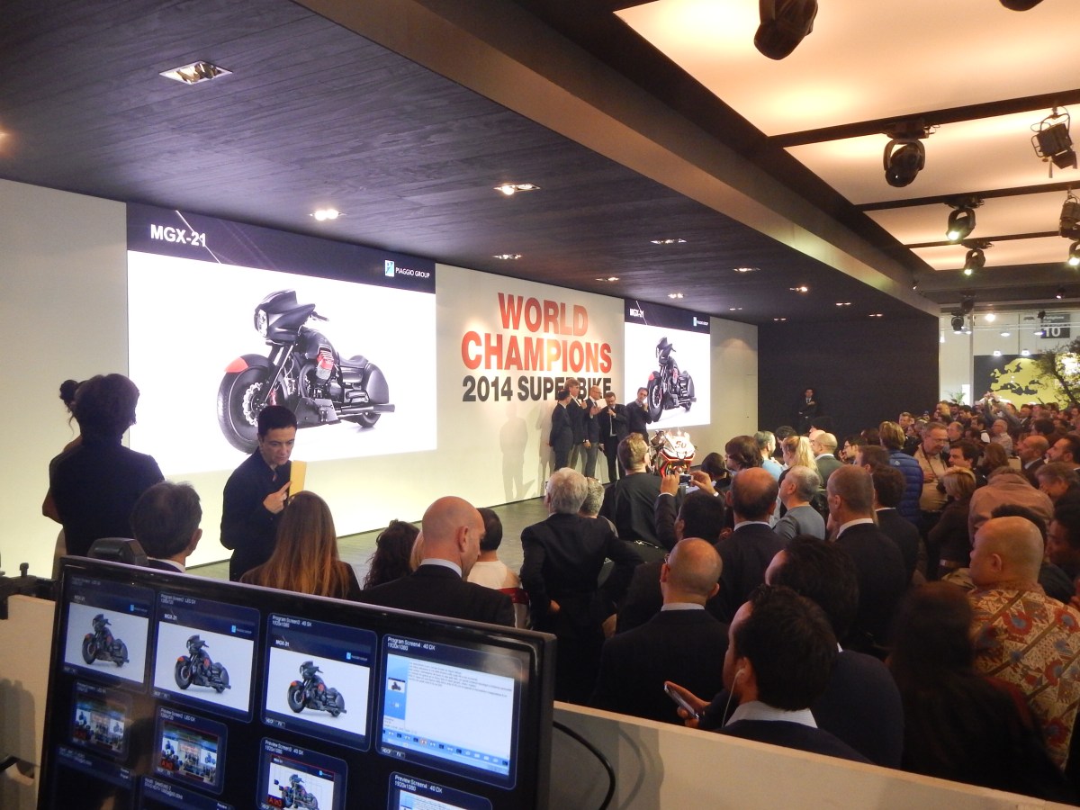 Conferenza stampa Piaggio EICMA 2014 (con Big Ideas), Fiera Milano – ottobre&nbsp;2014